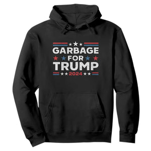 Garbage For Trump 2024 Hoodie Vintage Star Striped TS11 Black Print Your Wear