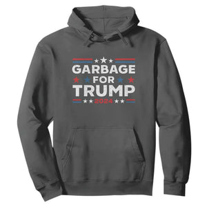 Garbage For Trump 2024 Hoodie Vintage Star Striped TS11 Dark Heather Print Your Wear