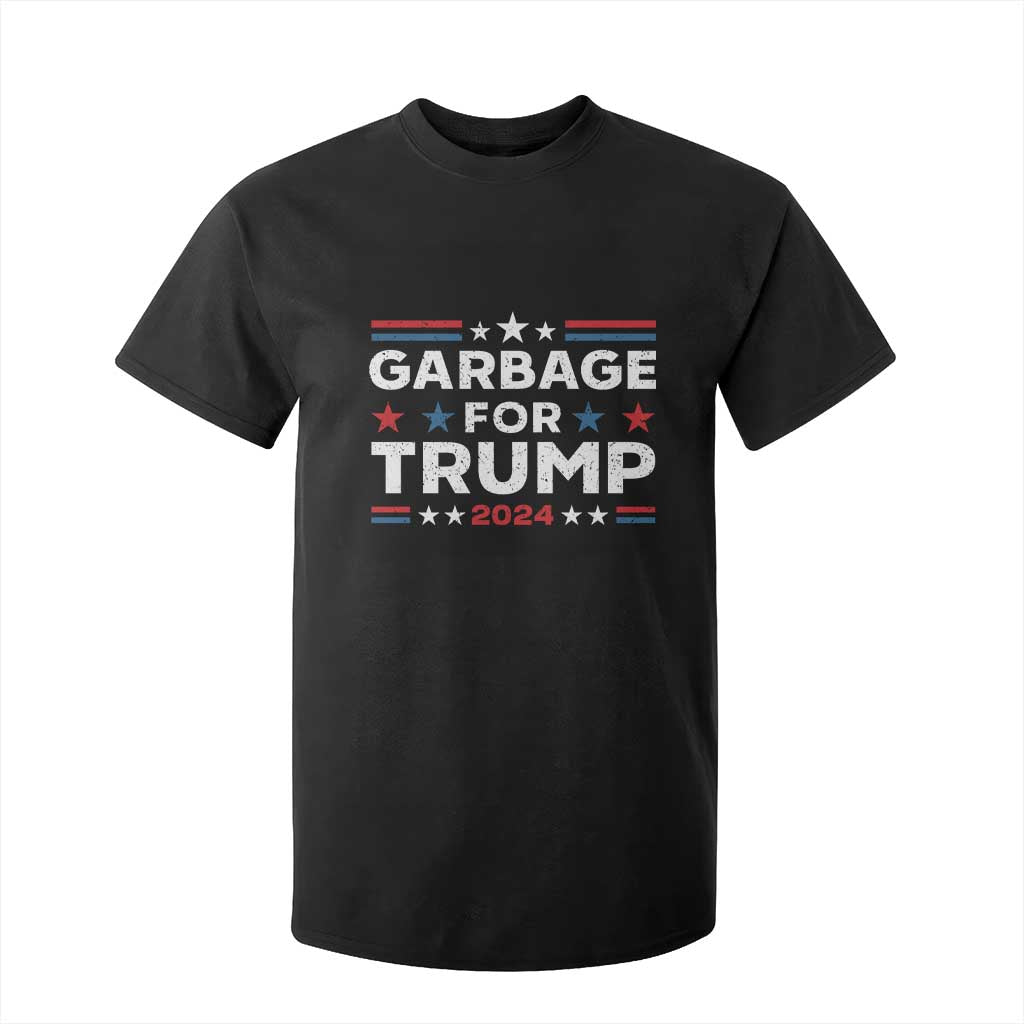 Garbage For Trump 2024 T Shirt For Kid Vintage Star Striped TS11 Black Print Your Wear