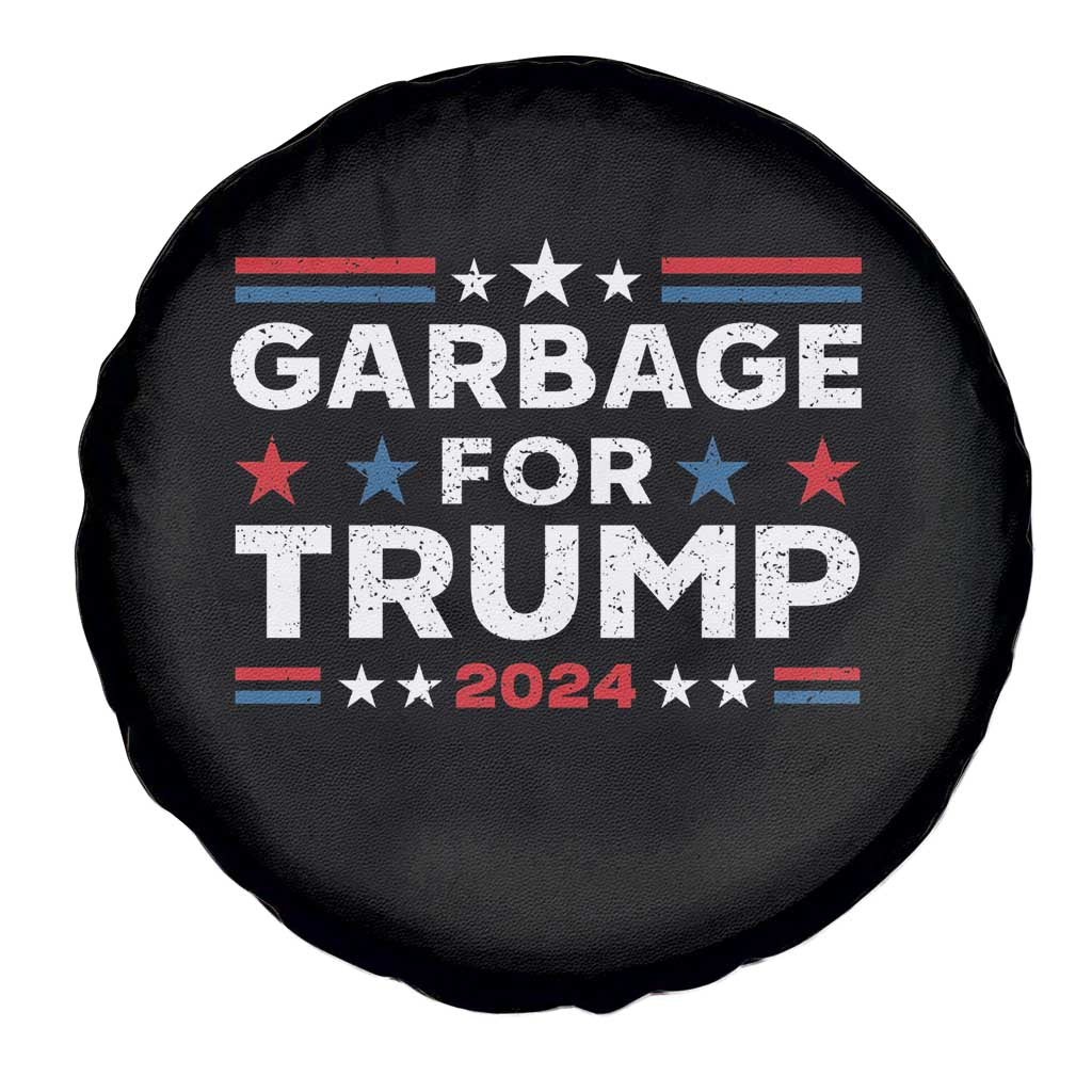 Garbage For Trump 2024 Spare Tire Cover Vintage Star Striped TS11 Print Your Wear