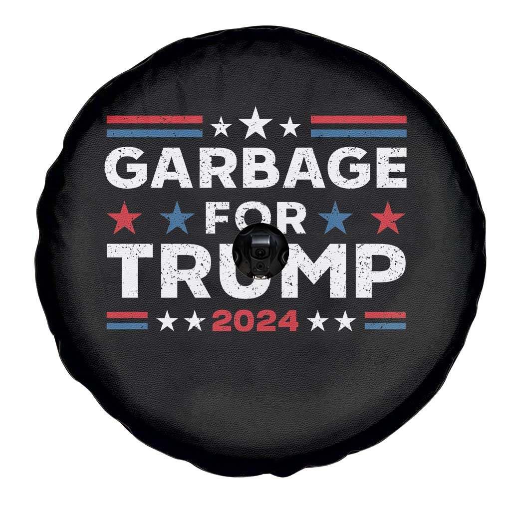Garbage For Trump 2024 Spare Tire Cover Vintage Star Striped TS11 Print Your Wear