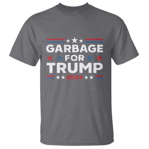 Garbage For Trump 2024 T Shirt Vintage Star Striped TS11 Charcoal Print Your Wear
