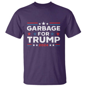 Garbage For Trump 2024 T Shirt Vintage Star Striped TS11 Purple Print Your Wear