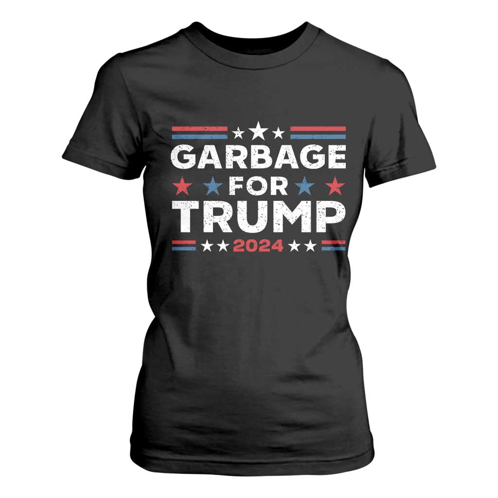 Garbage For Trump 2024 T Shirt For Women Vintage Star Striped TS11 Black Print Your Wear