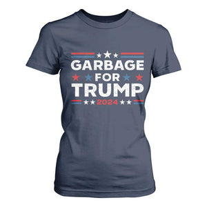 Garbage For Trump 2024 T Shirt For Women Vintage Star Striped TS11 Navy Print Your Wear