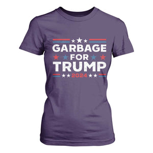 Garbage For Trump 2024 T Shirt For Women Vintage Star Striped TS11 Purple Print Your Wear