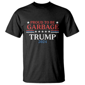 Funny Trump Garbage T Shirt Proud To Be Garbage Trump 2024 Star Striped TS11 Black Print Your Wear