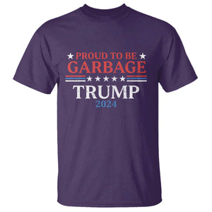 Funny Trump Garbage T Shirt Proud To Be Garbage Trump 2024 Star Striped TS11 Purple Print Your Wear