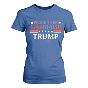Funny Trump Garbage T Shirt For Women Proud To Be Garbage Trump 2024 Star Striped TS11 Royal Blue Print Your Wear