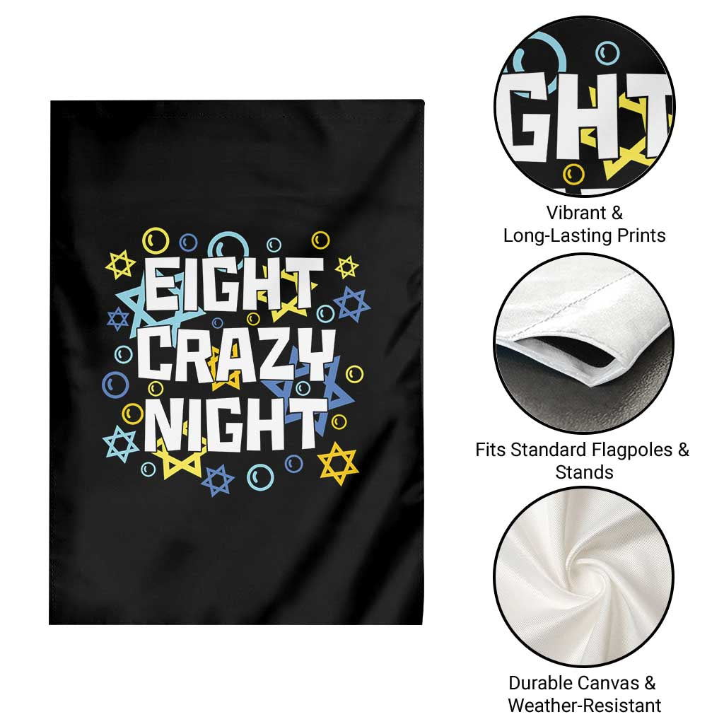 Funny Hanukkah Eight Crazy Night Garden Flag Jewish Hebrew Chanukah David Stars TS11 Print Your Wear