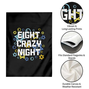 Funny Hanukkah Eight Crazy Night Garden Flag Jewish Hebrew Chanukah David Stars TS11 Print Your Wear