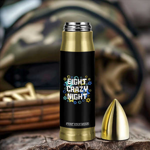 Funny Hanukkah Eight Crazy Night Bullet Tumbler Jewish Hebrew Chanukah David Stars TS11 Print Your Wear