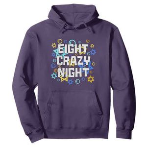 Funny Hanukkah Eight Crazy Night Hoodie Jewish Hebrew Chanukah David Stars TS11 Purple Print Your Wear