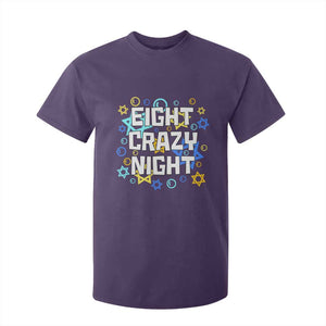 Funny Hanukkah Eight Crazy Night T Shirt For Kid Jewish Hebrew Chanukah David Stars TS11 Purple Print Your Wear
