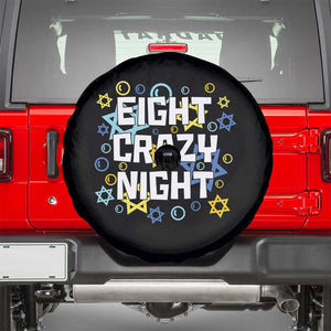 Funny Hanukkah Eight Crazy Night Spare Tire Cover Jewish Hebrew Chanukah David Stars TS11 Black Print Your Wear