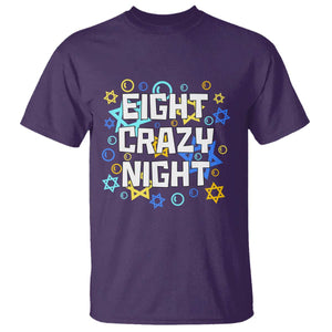 Funny Hanukkah Eight Crazy Night T Shirt Jewish Hebrew Chanukah David Stars TS11 Purple Print Your Wear