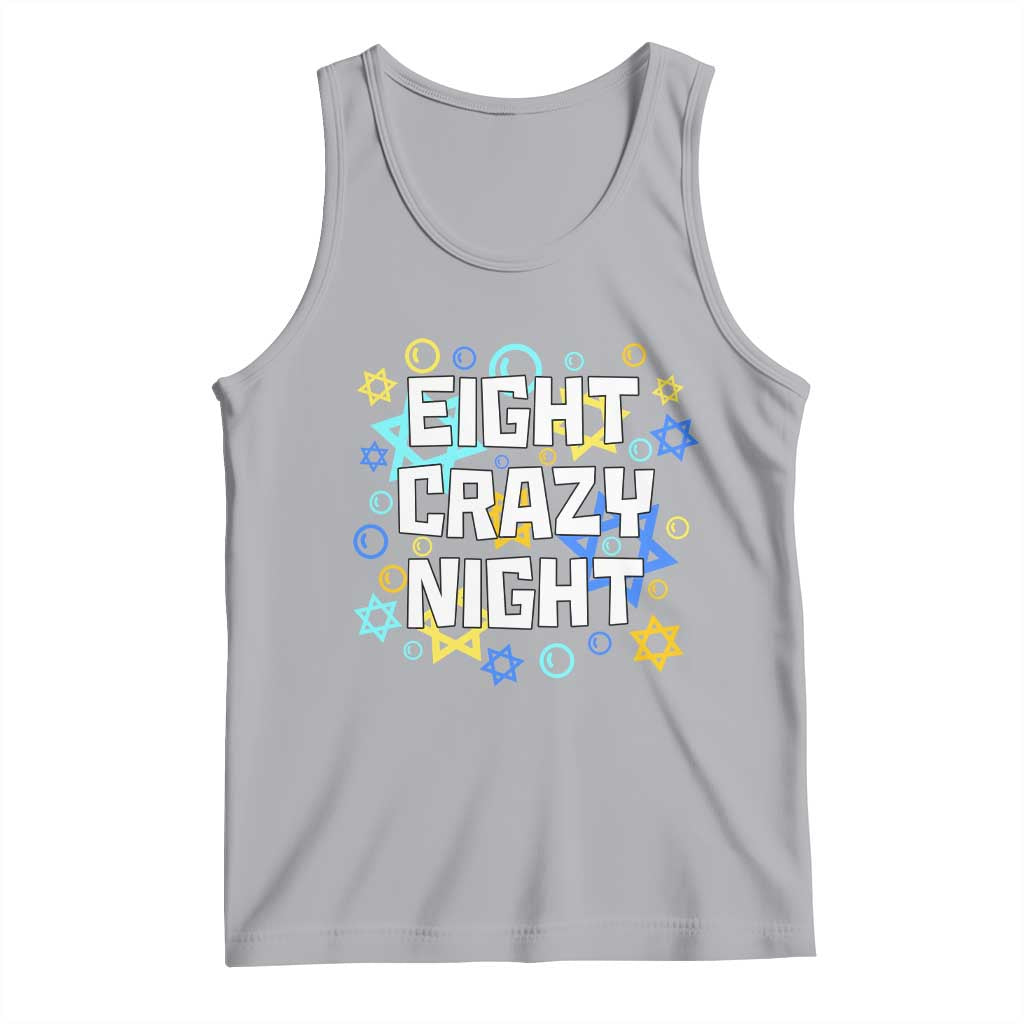 Funny Hanukkah Eight Crazy Night Tank Top Jewish Hebrew Chanukah David Stars TS11 Athletic Heather Print Your Wear