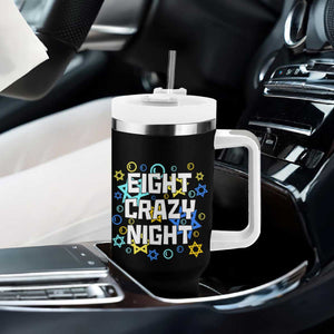 Funny Hanukkah Eight Crazy Night Tumbler With Handle Jewish Hebrew Chanukah David Stars TS11 Print Your Wear
