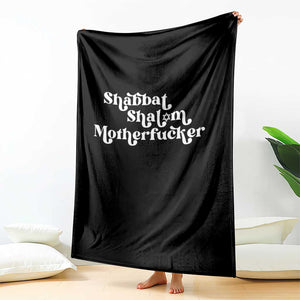 Funny Shabbat Shalom Motherfucker Throw Blanket Jewish Kosher TS11 Print Your Wear