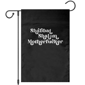 Funny Shabbat Shalom Motherfucker Garden Flag Jewish Kosher TS11 Black Print Your Wear
