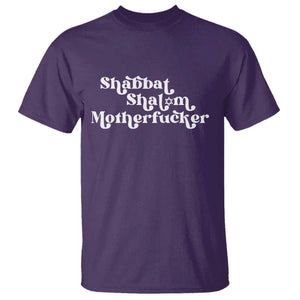 Funny Shabbat Shalom Motherfucker T Shirt Jewish Kosher TS11 Purple Print Your Wear