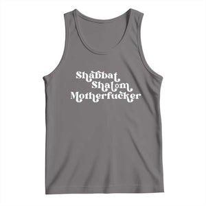 Funny Shabbat Shalom Motherfucker Tank Top Jewish Kosher TS11 Deep Heather Print Your Wear