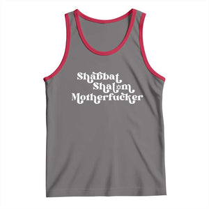 Funny Shabbat Shalom Motherfucker Tank Top Jewish Kosher TS11 Deep Heather Red Print Your Wear