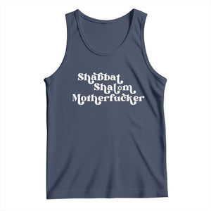 Funny Shabbat Shalom Motherfucker Tank Top Jewish Kosher TS11 Navy Print Your Wear