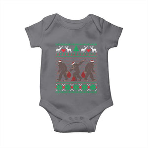 Funny Santa Bigfoot Squad Christmas Baby Onesie TS11 Charcoal Print Your Wear