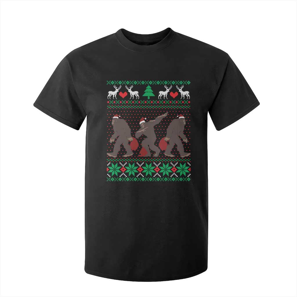Funny Santa Bigfoot Squad Christmas T Shirt For Kid TS11 Black Print Your Wear