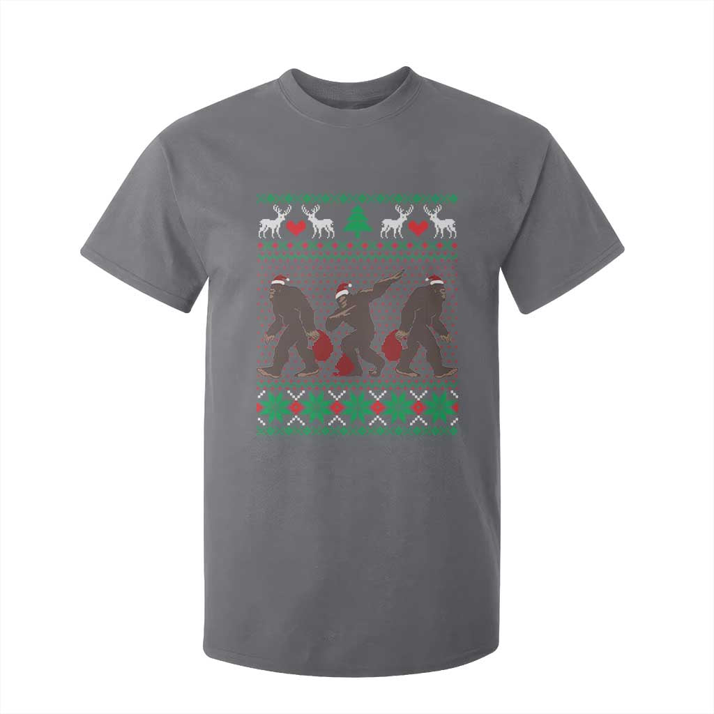 Funny Santa Bigfoot Squad Christmas T Shirt For Kid TS11 Charcoal Print Your Wear
