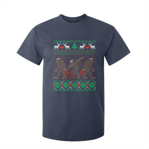 Funny Santa Bigfoot Squad Christmas T Shirt For Kid TS11 Navy Print Your Wear