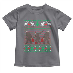 Funny Santa Bigfoot Squad Christmas Toddler T Shirt TS11 Charcoal Print Your Wear