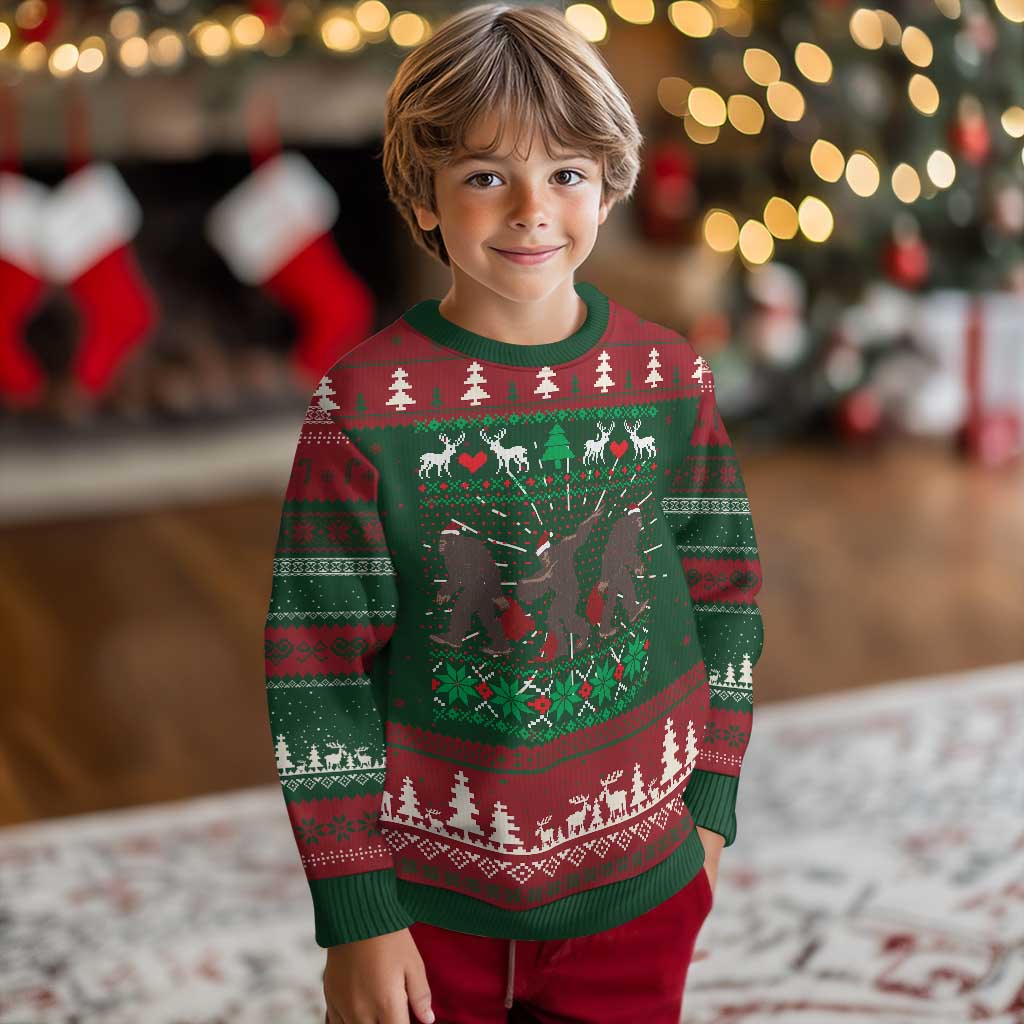 Funny Santa Bigfoot Squad Xmas Ugly Christmas Sweater TS11 Christmas Print Your Wear