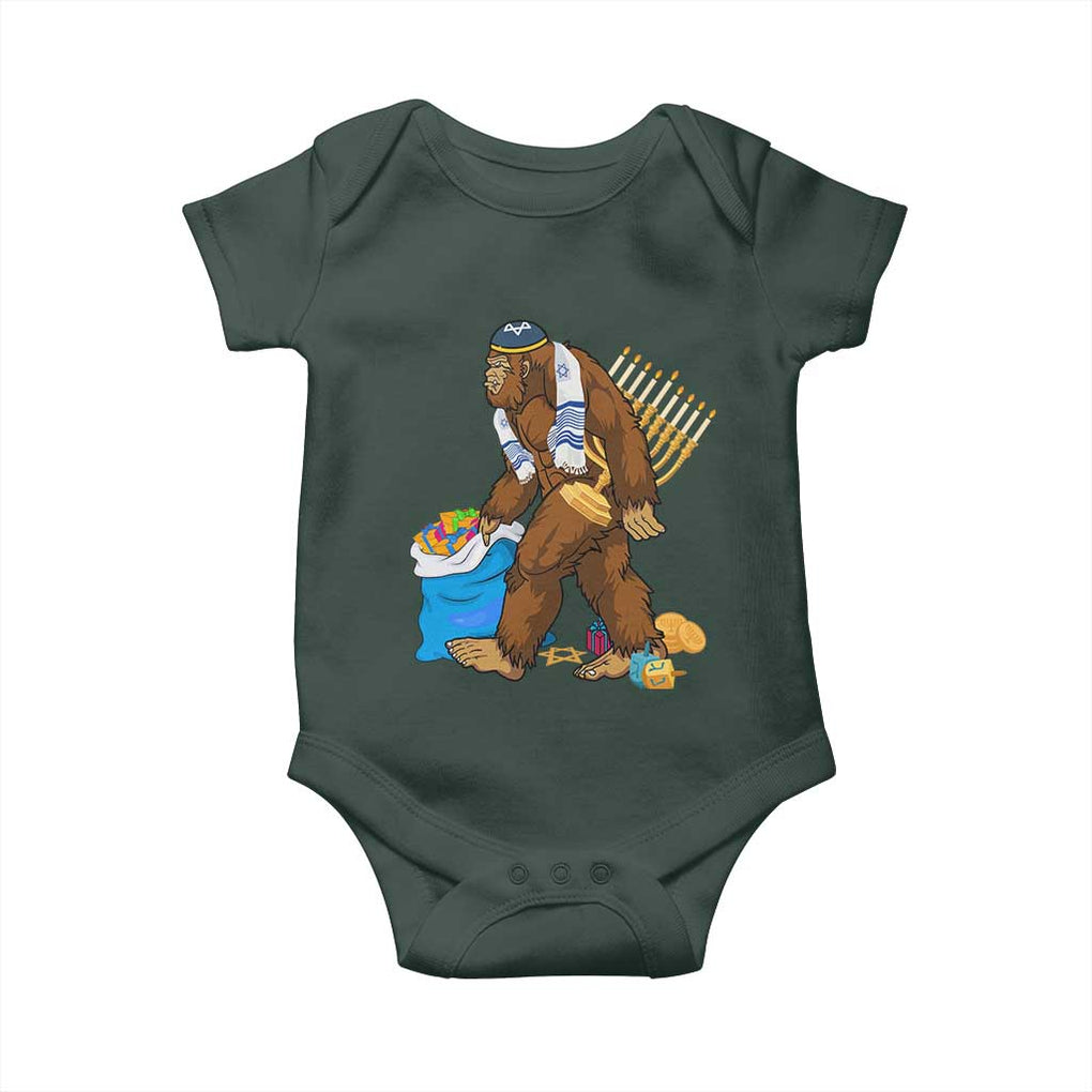 Funny Hanukkah Bigfoot Menorah David Stars Baby Onesie TS11 Print Your Wear