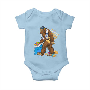 Funny Hanukkah Bigfoot Menorah David Stars Baby Onesie TS11 Light Blue Print Your Wear