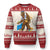 Funny Hanukkah Bigfoot Menorah David Stars Ugly Christmas Sweater TS11 Red Print Your Wear