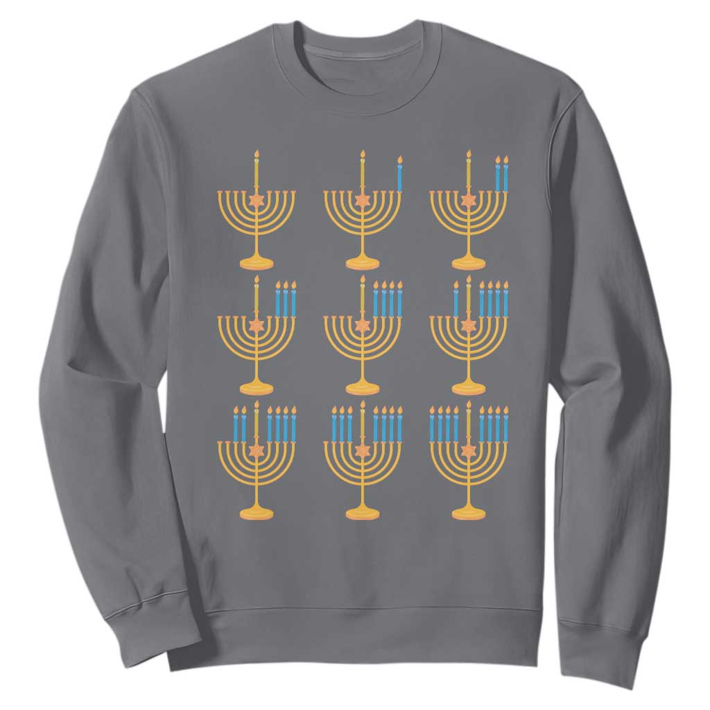Funny Hanukkah Menorah Chanukah Jewish Holiday Sweatshirt TS11 Charcoal Print Your Wear