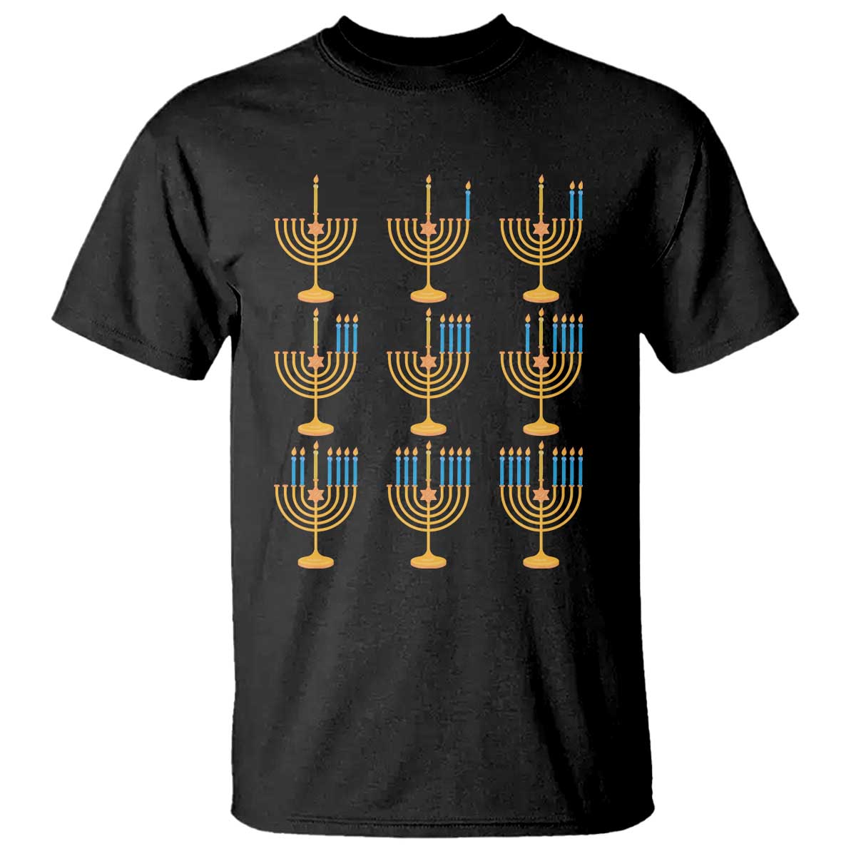 Funny Hanukkah Menorah Chanukah Jewish Holiday T Shirt TS11 Black Print Your Wear