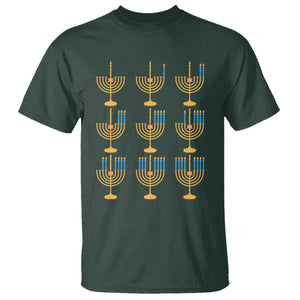Funny Hanukkah Menorah Chanukah Jewish Holiday T Shirt TS11 Dark Forest Green Print Your Wear