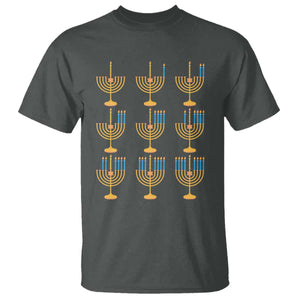 Funny Hanukkah Menorah Chanukah Jewish Holiday T Shirt TS11 Dark Heather Print Your Wear