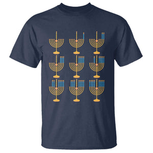 Funny Hanukkah Menorah Chanukah Jewish Holiday T Shirt TS11 Navy Print Your Wear
