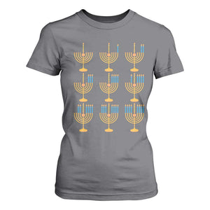Funny Hanukkah Menorah Chanukah Jewish Holiday T Shirt For Women TS11 Charcoal Print Your Wear