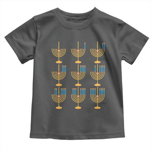 Funny Hanukkah Menorah Chanukah Jewish Holiday Toddler T Shirt TS11 Dark Heather Print Your Wear