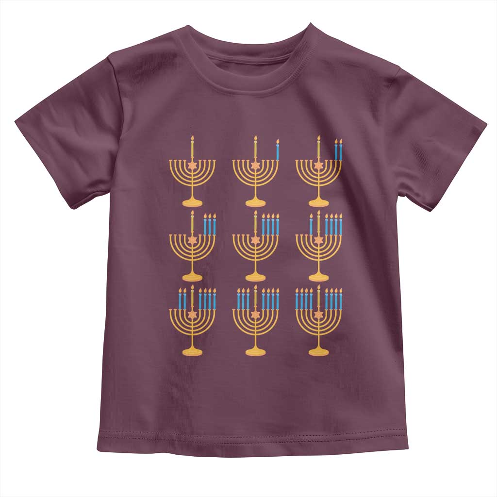 Funny Hanukkah Menorah Chanukah Jewish Holiday Toddler T Shirt TS11 Maroon Print Your Wear