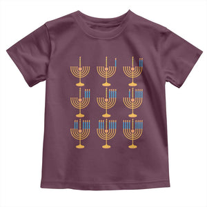 Funny Hanukkah Menorah Chanukah Jewish Holiday Toddler T Shirt TS11 Maroon Print Your Wear