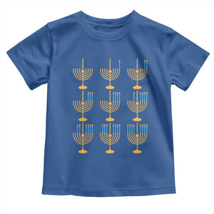 Funny Hanukkah Menorah Chanukah Jewish Holiday Toddler T Shirt TS11 Royal Blue Print Your Wear