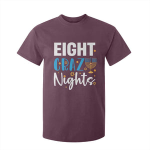 Funny Hanukkah Eight Crazy Nights T Shirt For Kid Menorah David Stars TS11 Maroon Print Your Wear