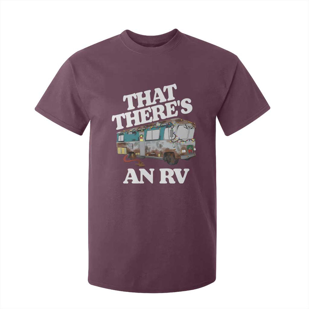 Funny Christmas Movie T Shirt For Kid That There's An RV Led Lights Camping Motorhome TS11 Maroon Print Your Wear