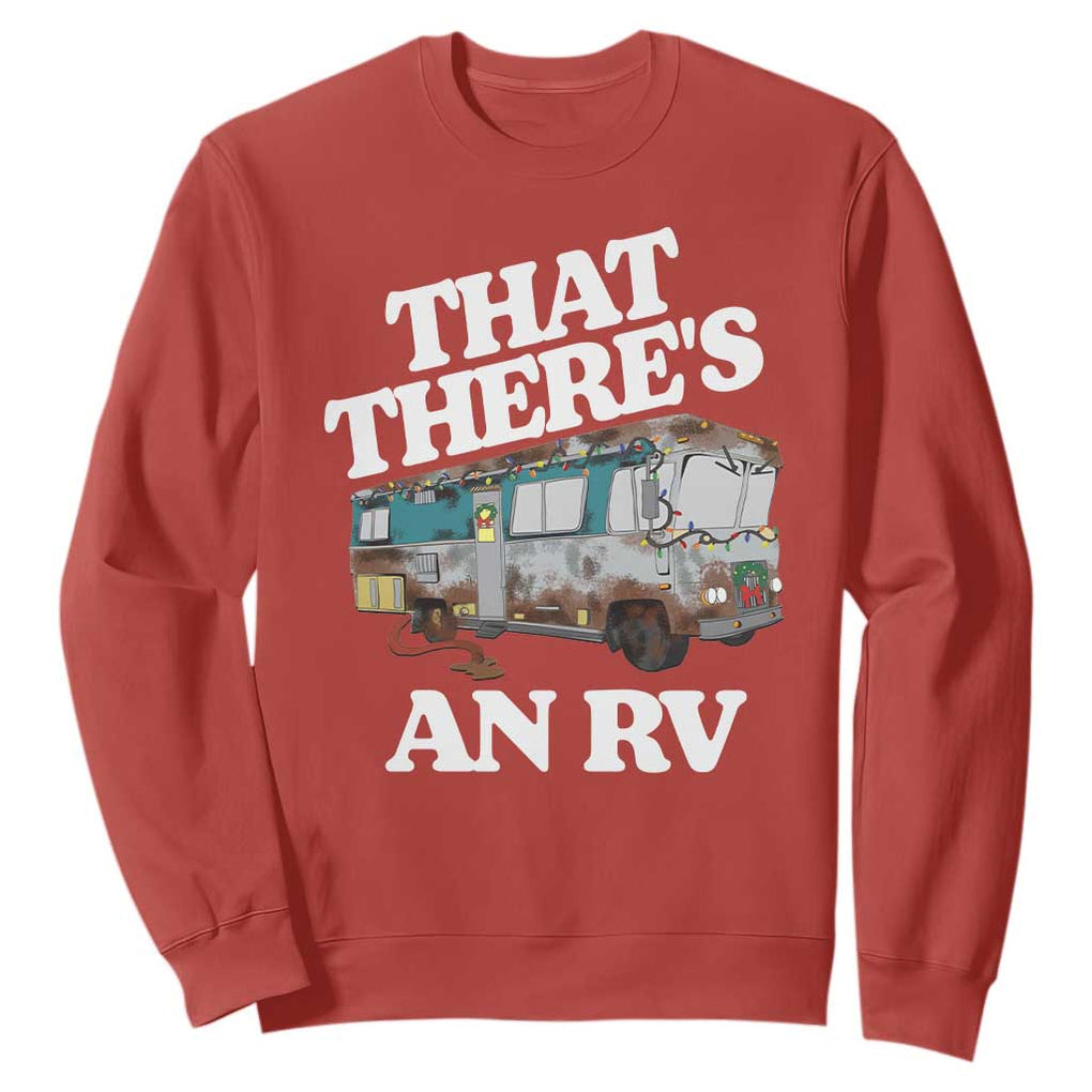 Funny Christmas Movie Sweatshirt That There's An RV Led Lights Camping Motorhome TS11 Red Print Your Wear